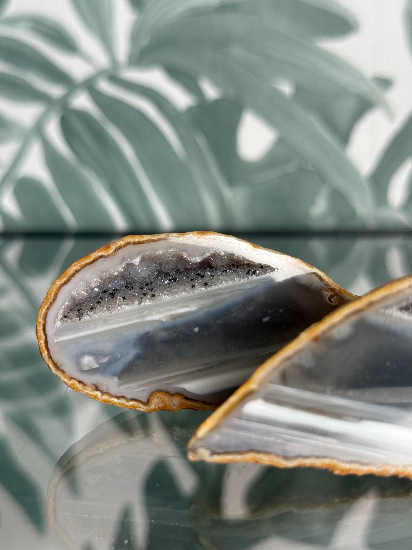 Agaat geode paar #no.44