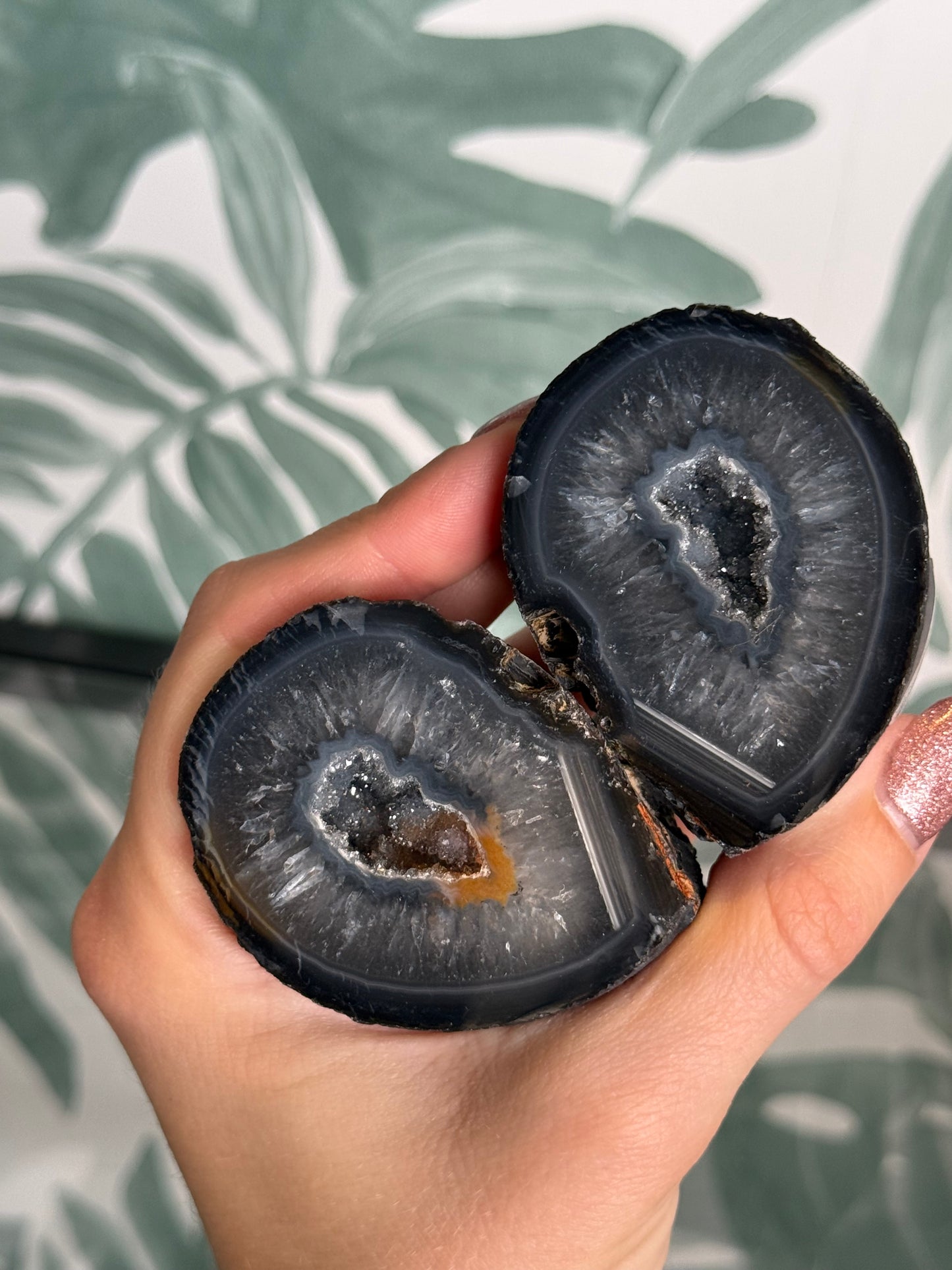 Agaat geode paar #no.40