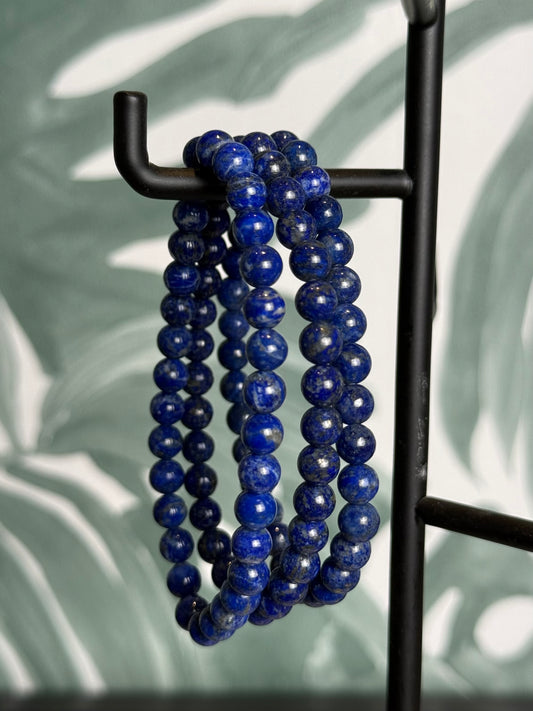 Lapis lazuli armband 6mm (wijsheid & waarheid)