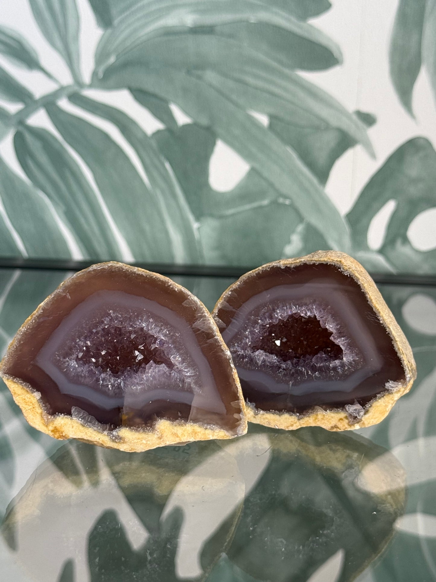 Agaat geode paar #no.21