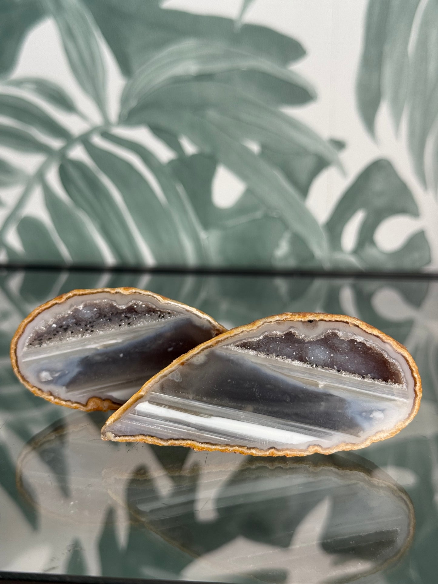 Agaat geode paar #no.44