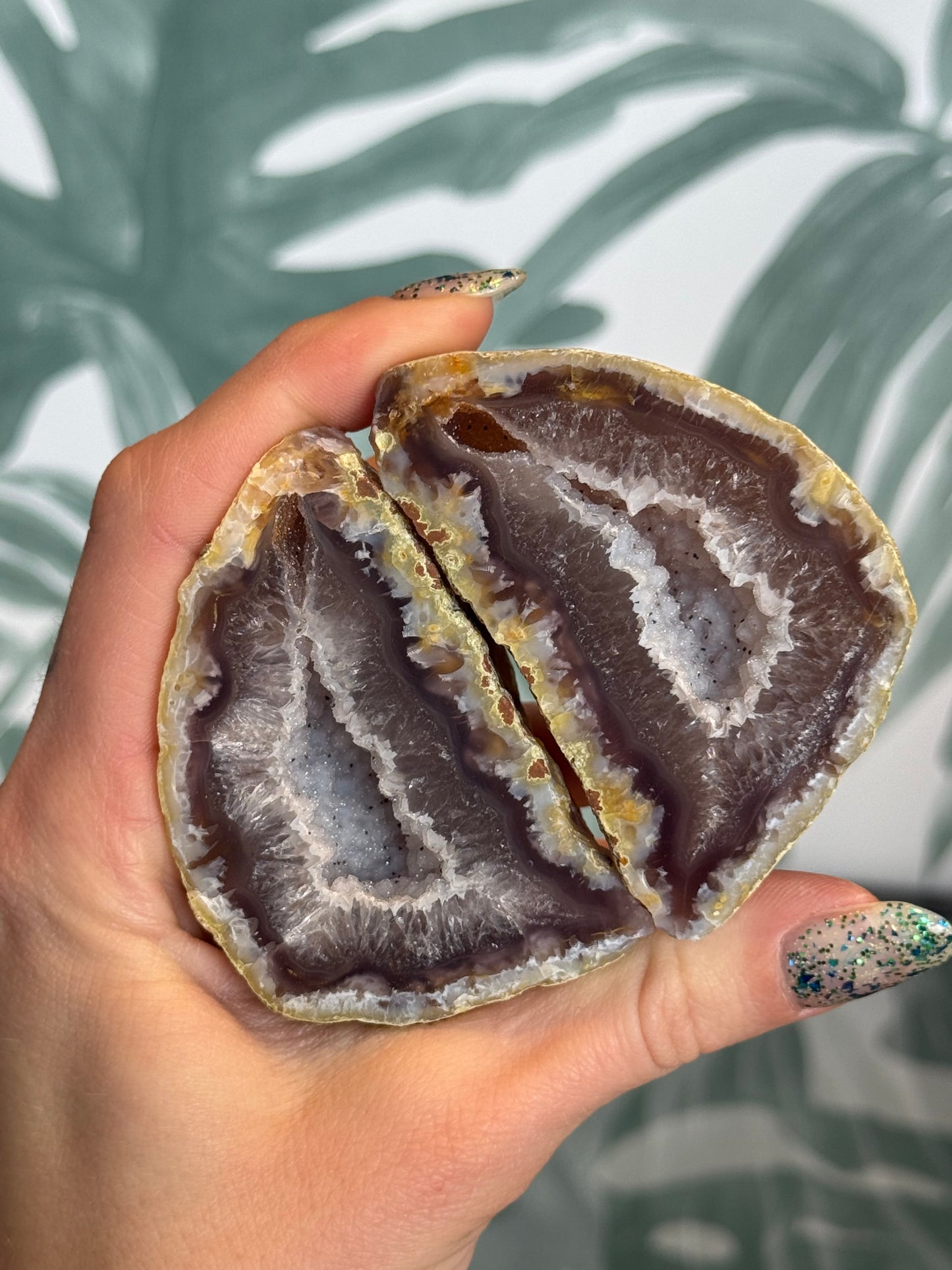 Agaat geode paar #no.2