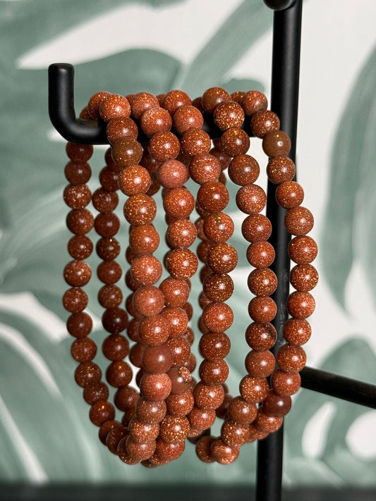 Goudsteen armband 6mm (optimisme & ambitie)