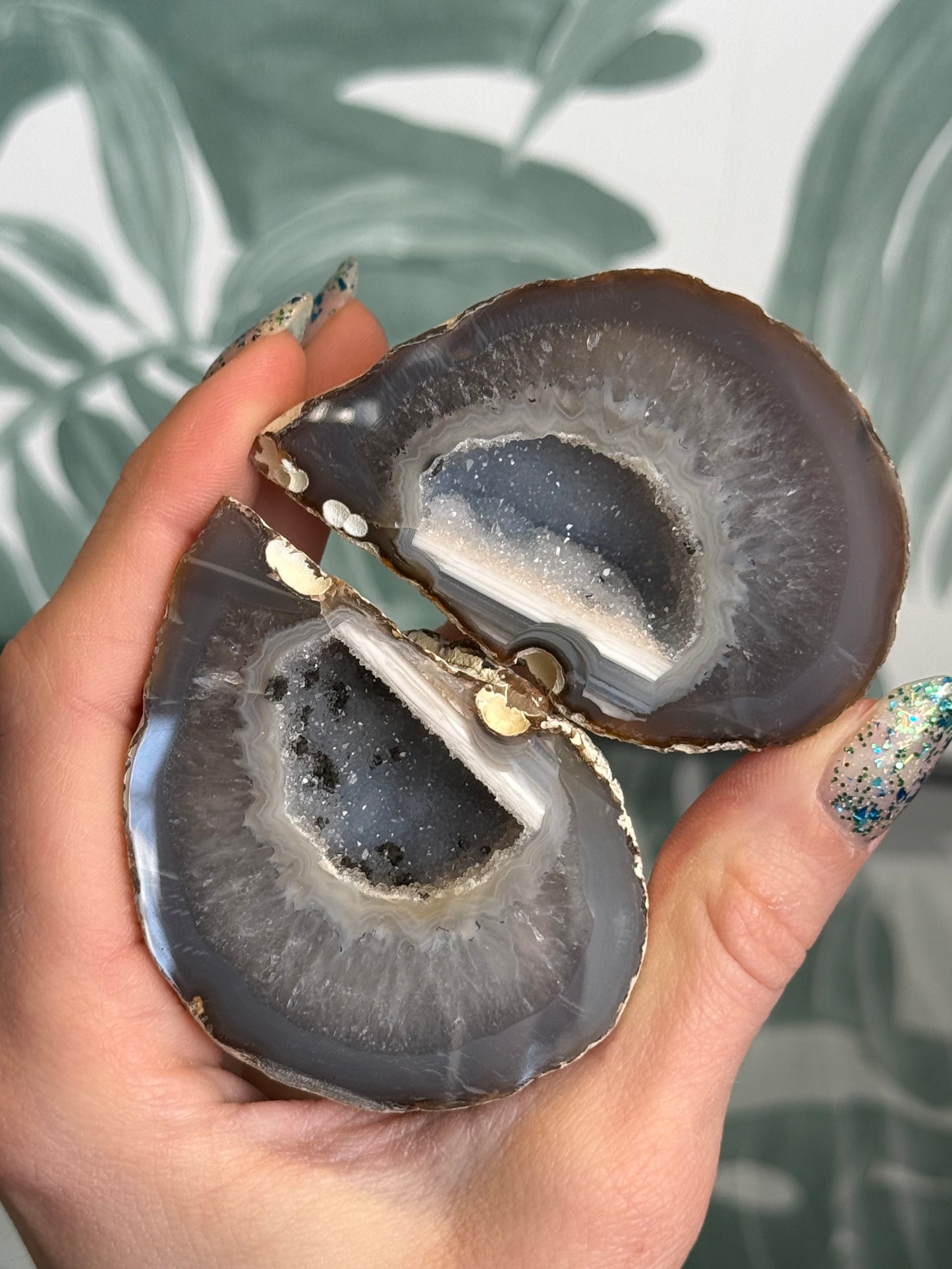 Agaat geode paar #no.18
