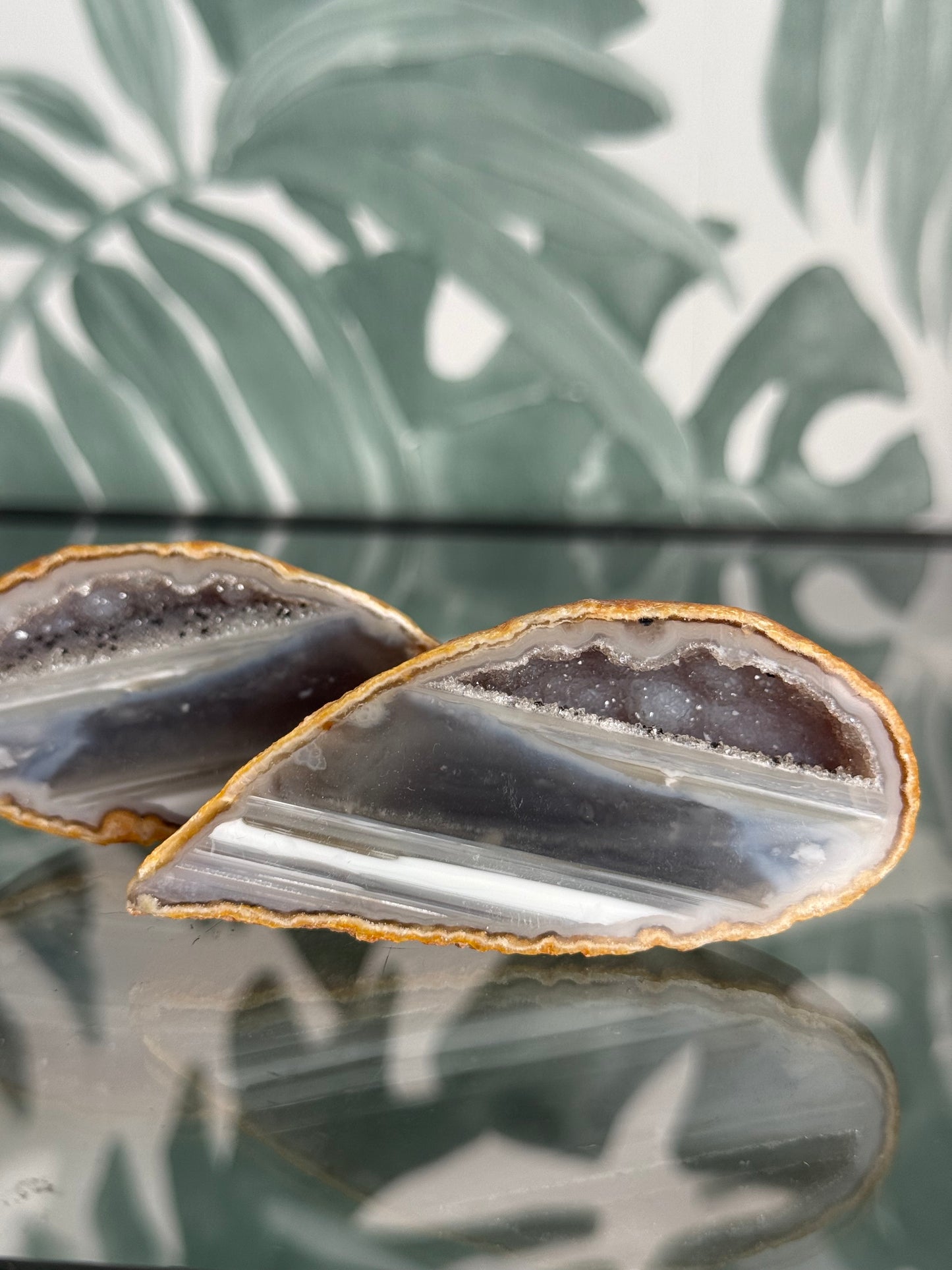 Agaat geode paar #no.44