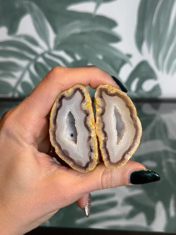 Agaat geode paar #no.16