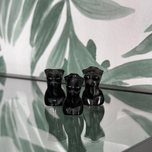 Lady body zwarte obsidiaan (S)