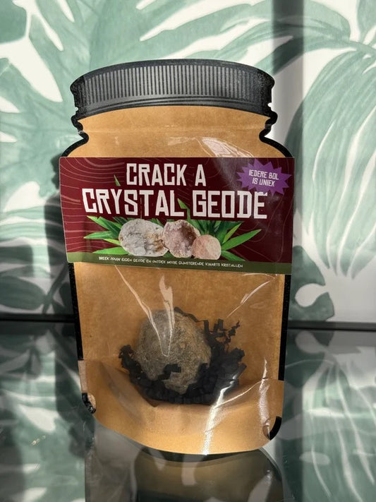 Kraak je eigen kwarts geode