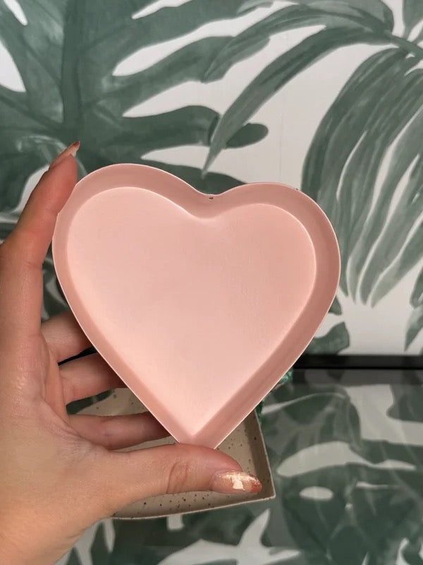 Schaaltje hart – zwart, roze, goud of wit gestipt