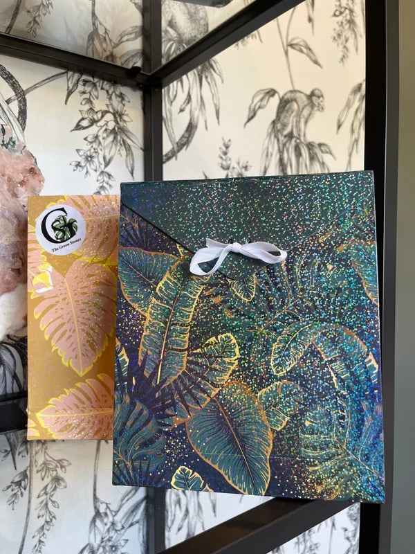 Cadeauverpakking monstera glitter