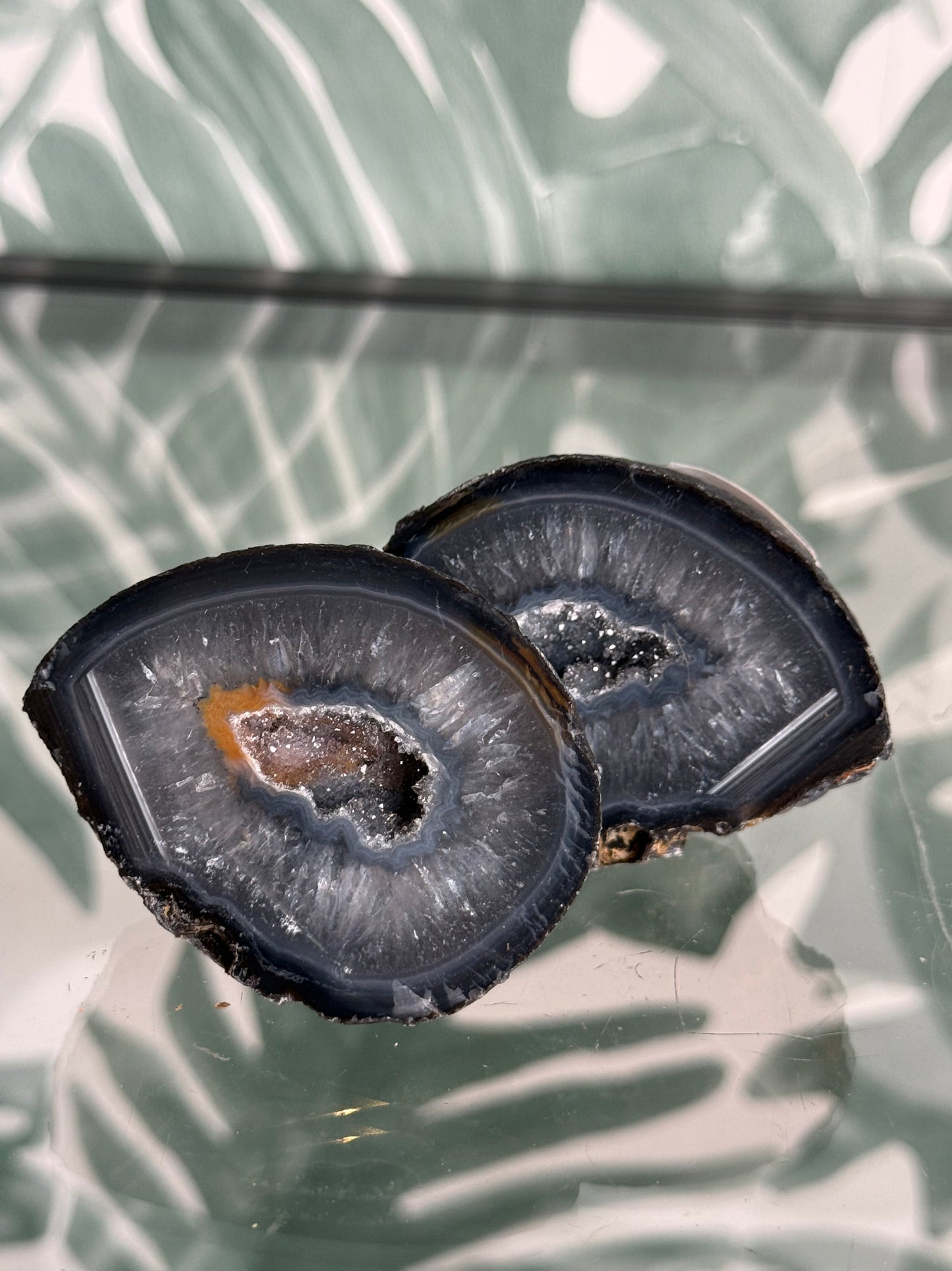 Agaat geode paar #no.40