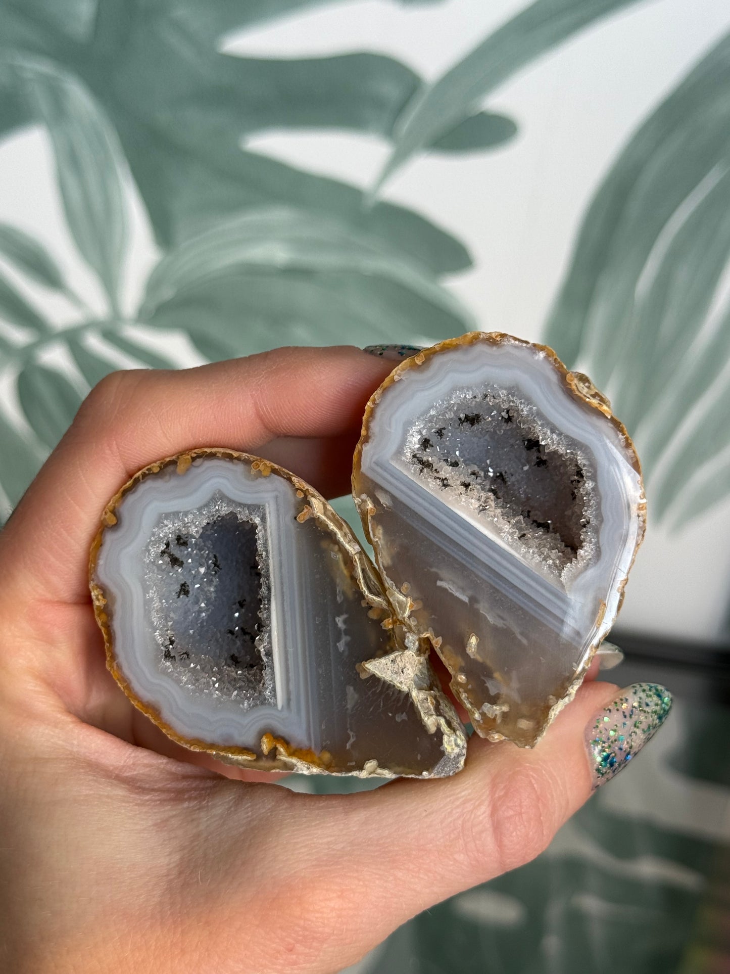 Agaat geode paar #no.10