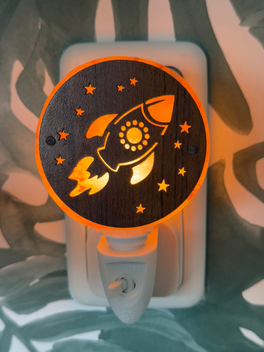 Himalayazout nachtlampje 'ruimteschip'