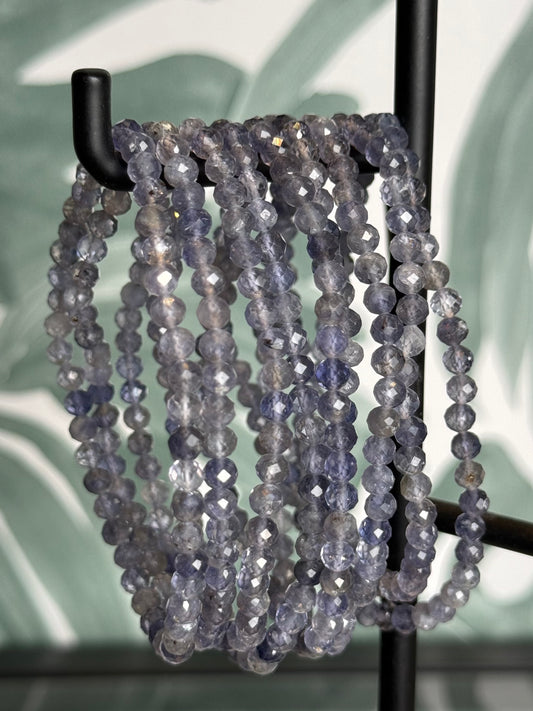 Ioliet armband facet geslepen 4mm (intuitie & zelfvertrouwen)