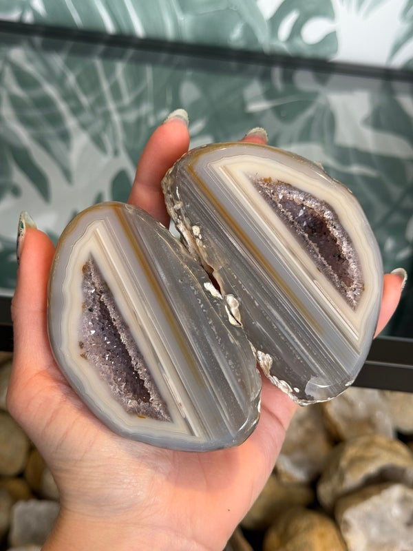 Agaat geode paar #no.30