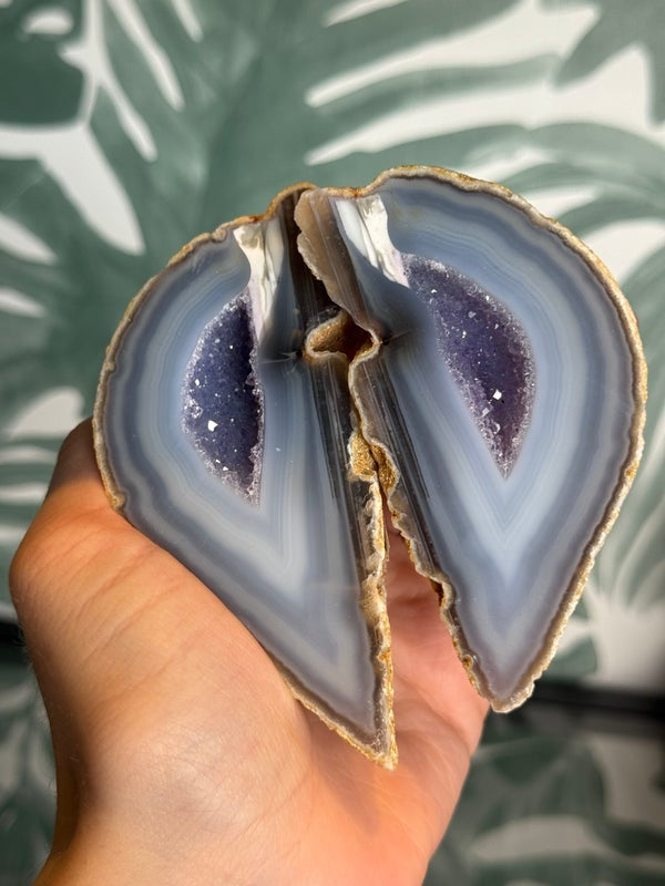 Agaat geode paar #no.4