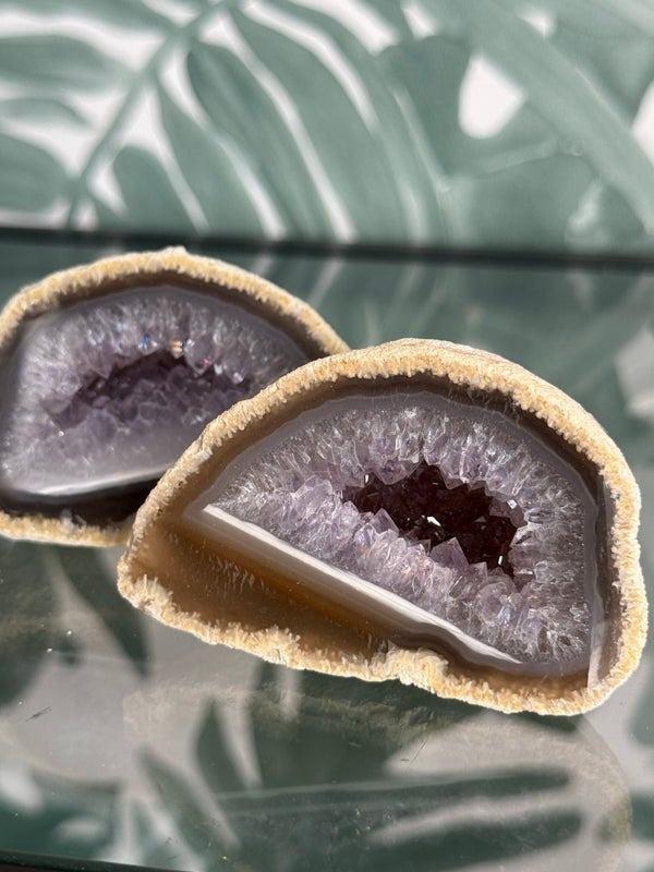 Agaat geode paar #no.3