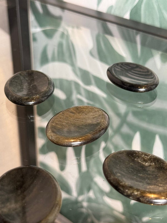 Goudobsidiaan worry stone (bescherming & inzicht)
