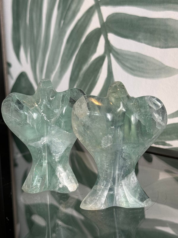 Groene fluoriet engel