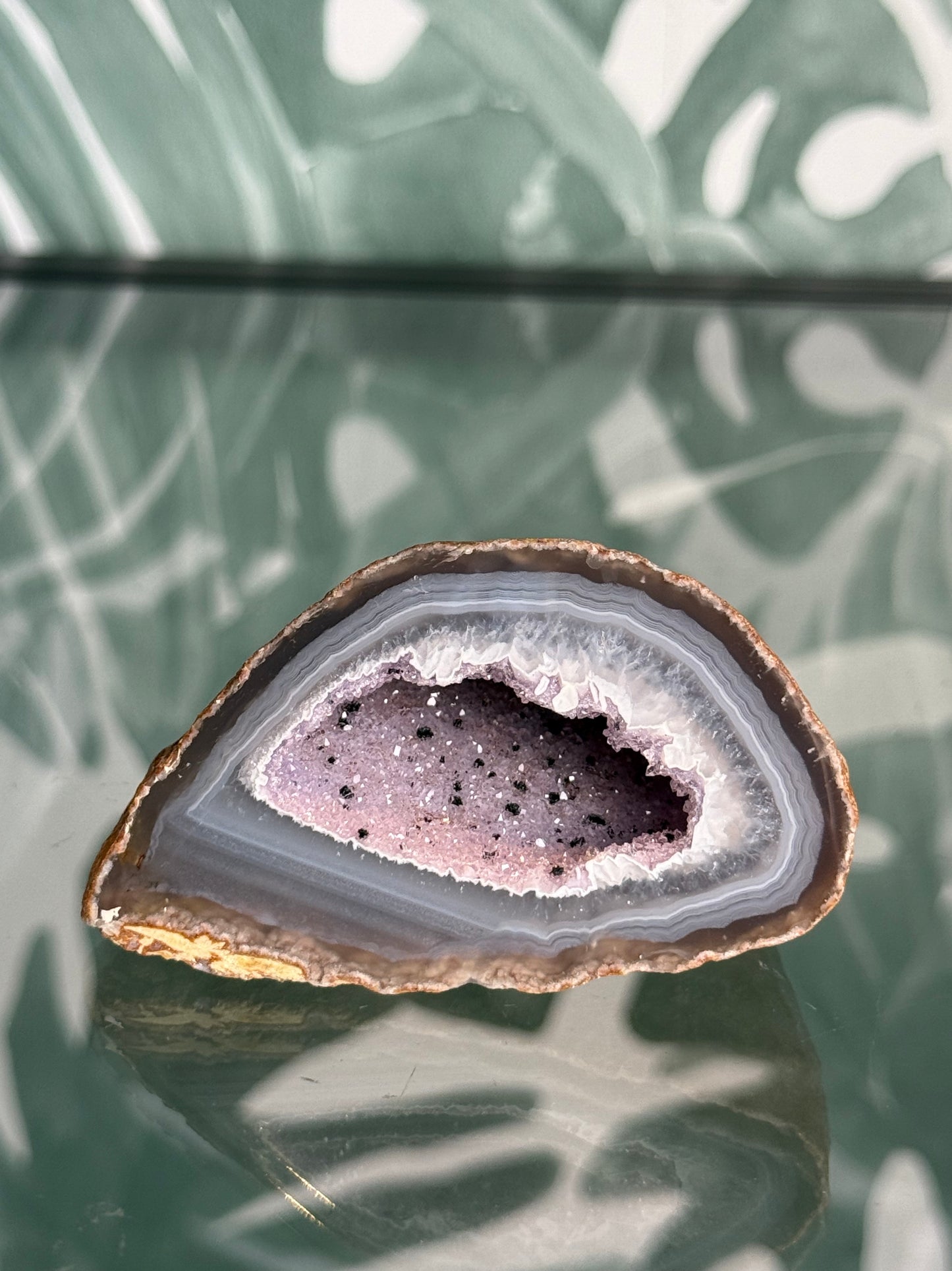 Agaat geode met amethist #no.67