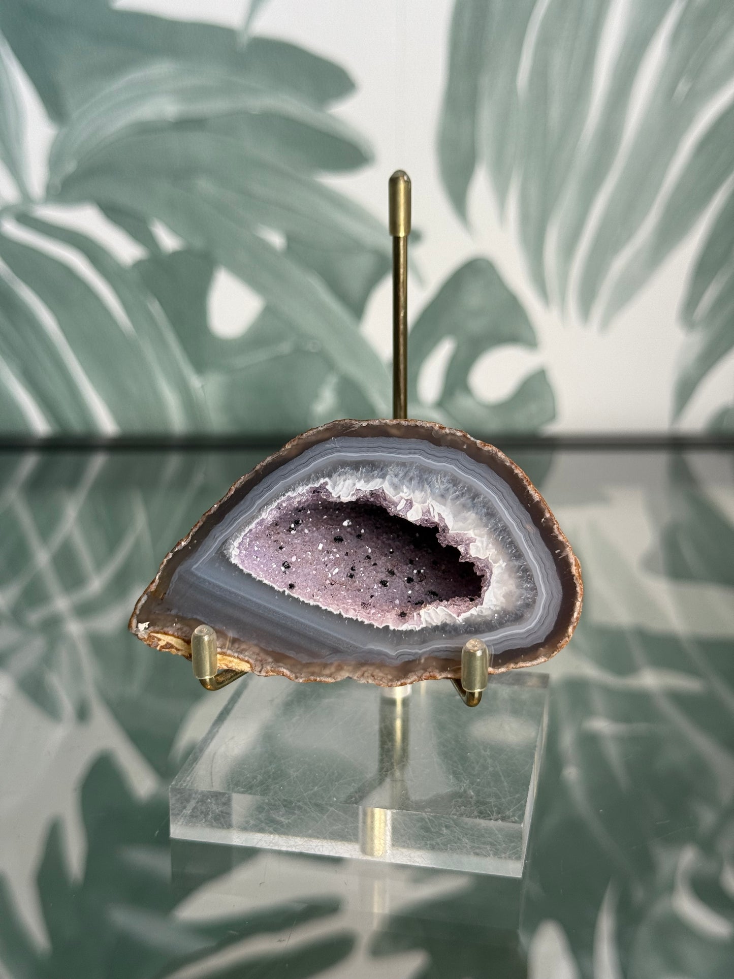 Agaat geode met amethist #no.67