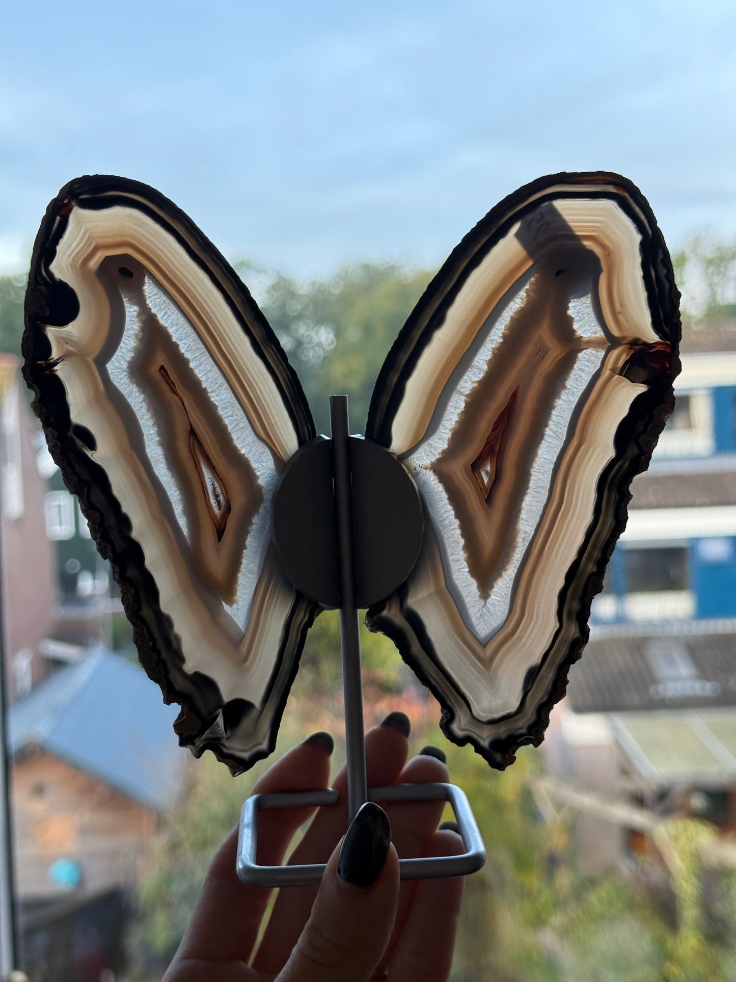 Agaat vlinder op standaard - no.70