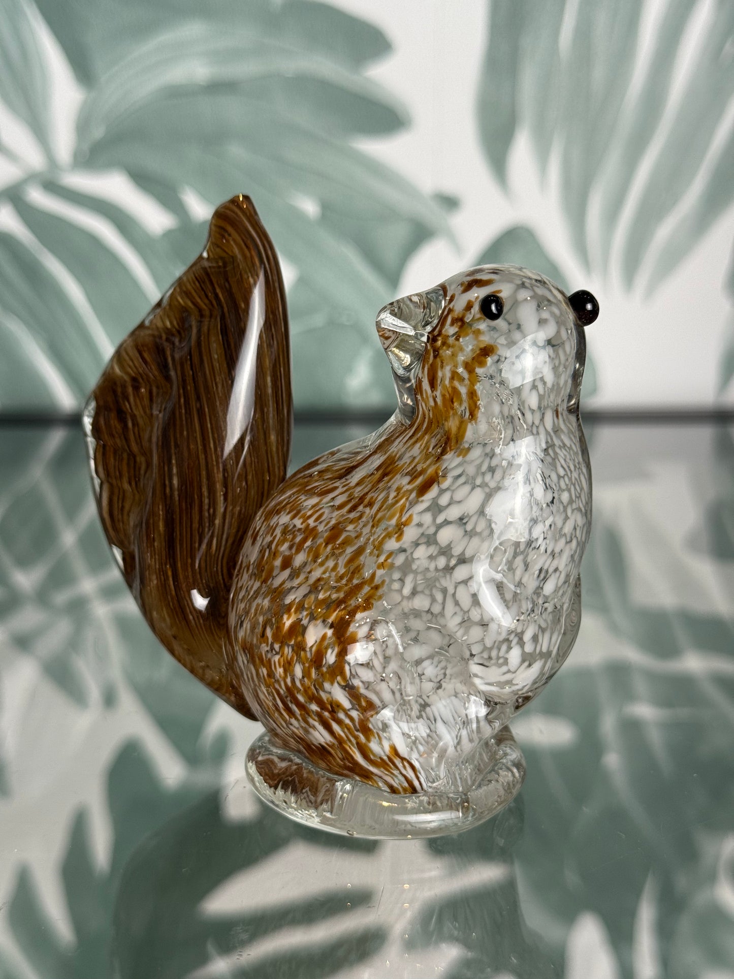 Glazen eekhoorn – handgeblazen decoratiebeeld