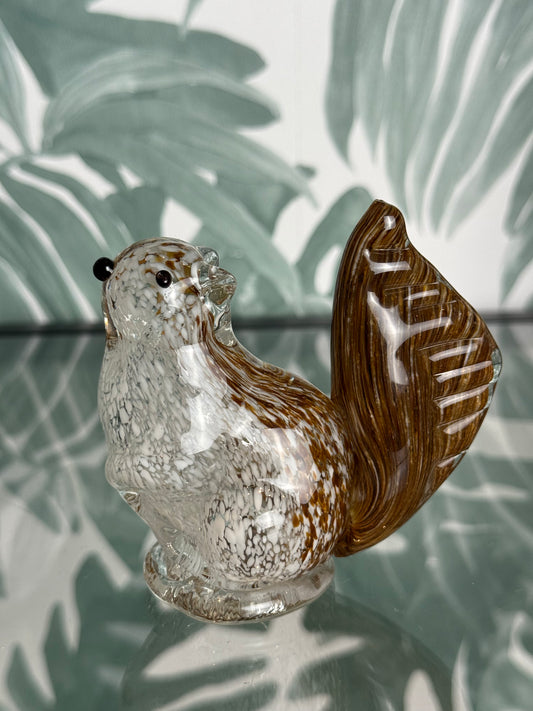 Glazen eekhoorn – handgeblazen decoratiebeeld