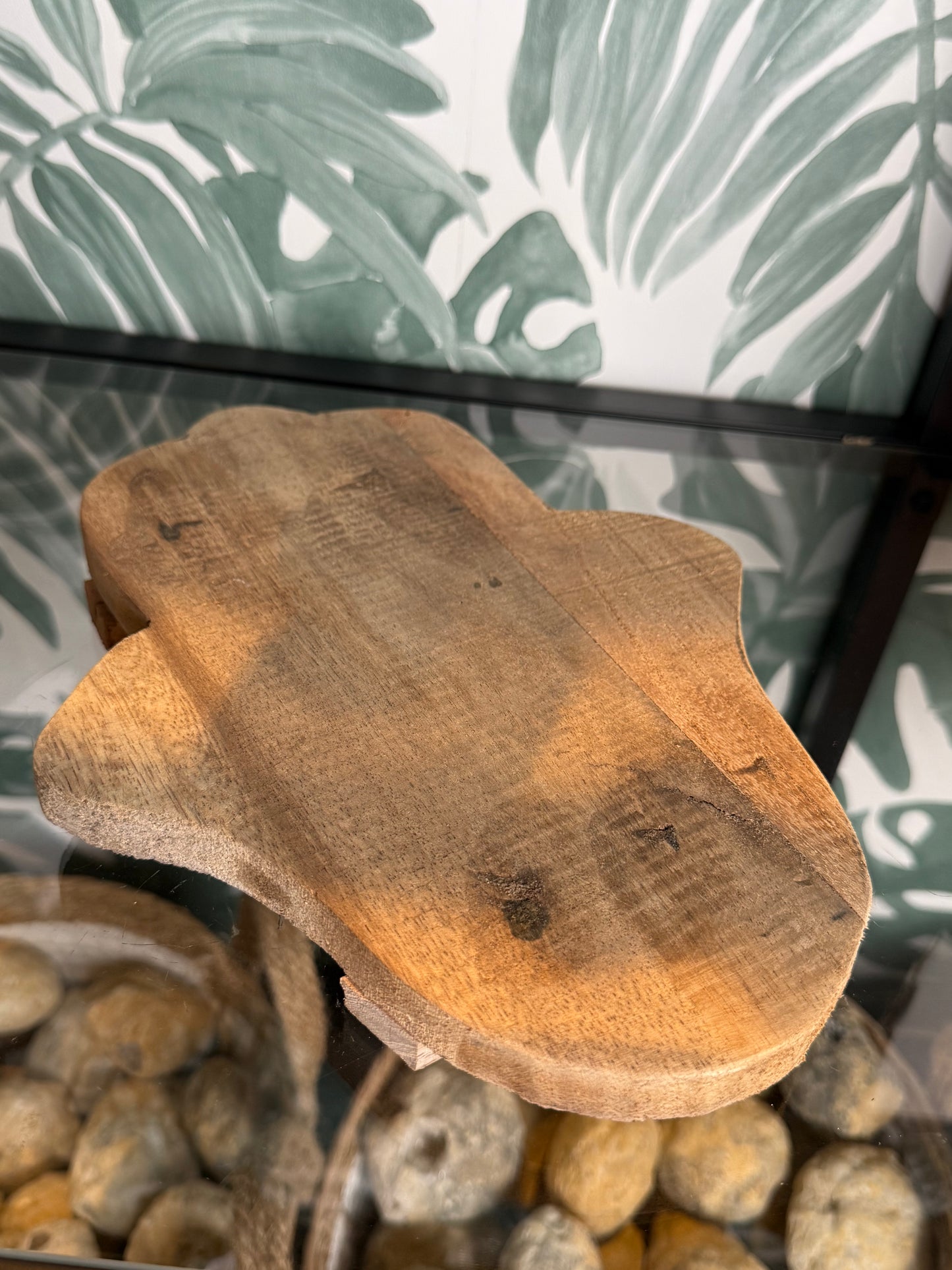 Houten Hamsahand – natuurlijk decoratieplateau