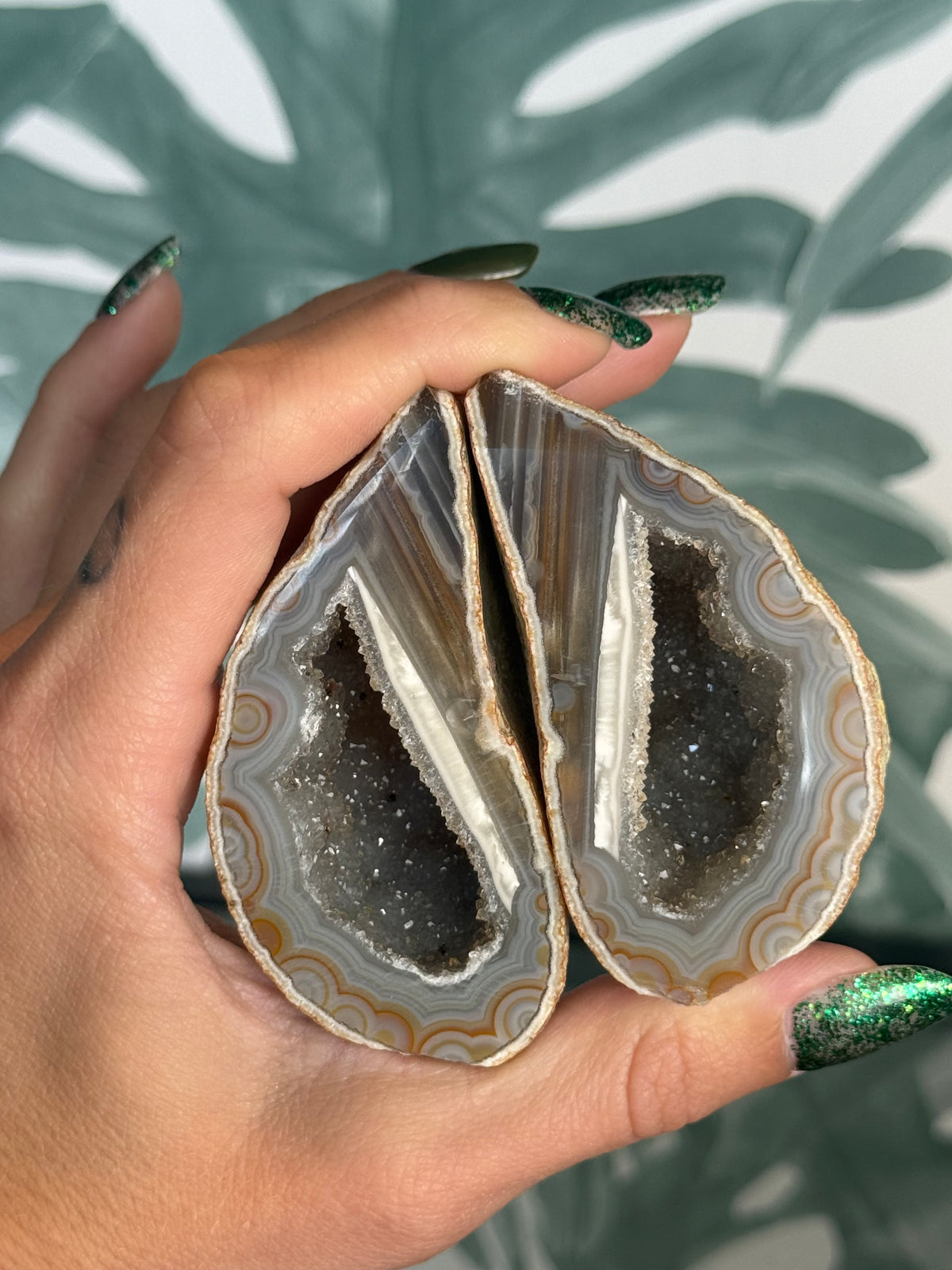 Agaat geode paar - no.244