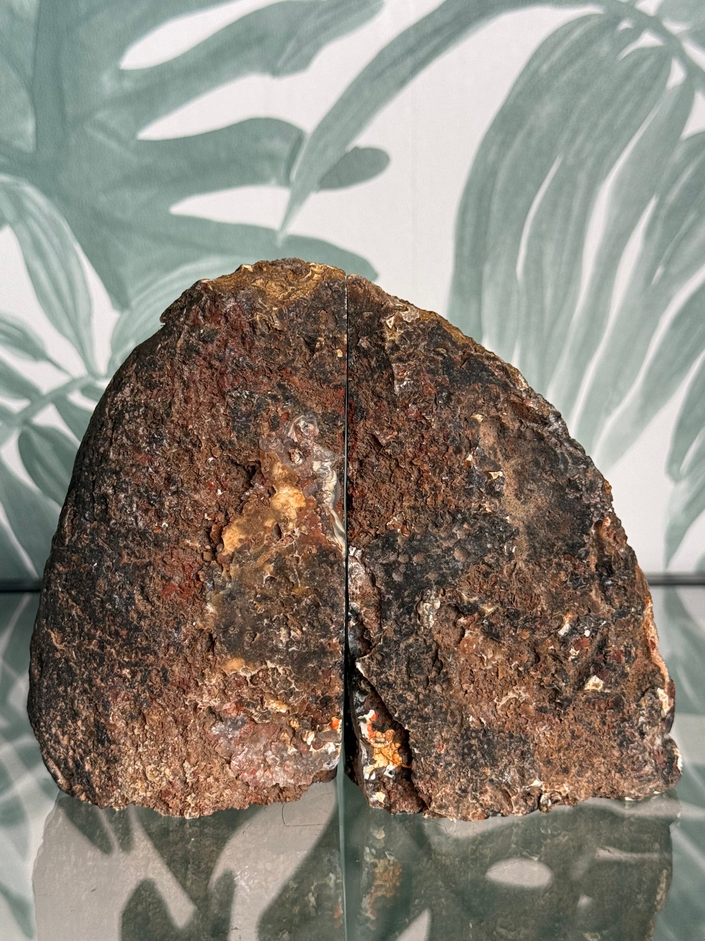 Agaat boekensteun natuurlijk - set van 2 #no.103