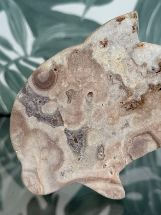 Dolfijn van roze amethist (chalcedoon) - no.124