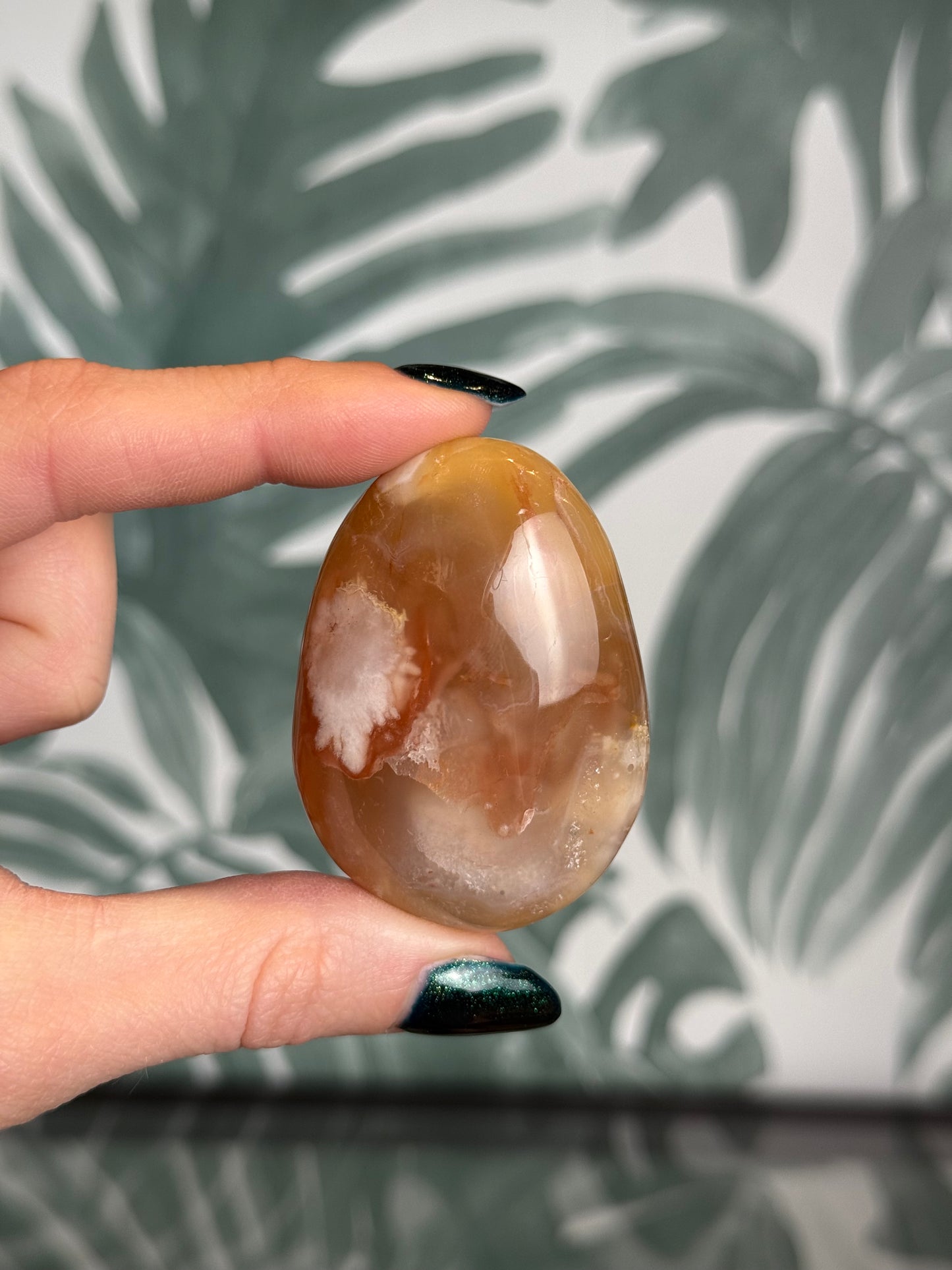 Bloemagaat handsteen -#no.157