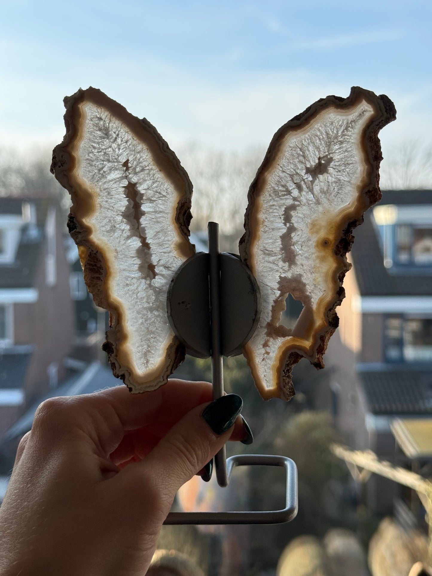 Agaat vlinder op standaard -172