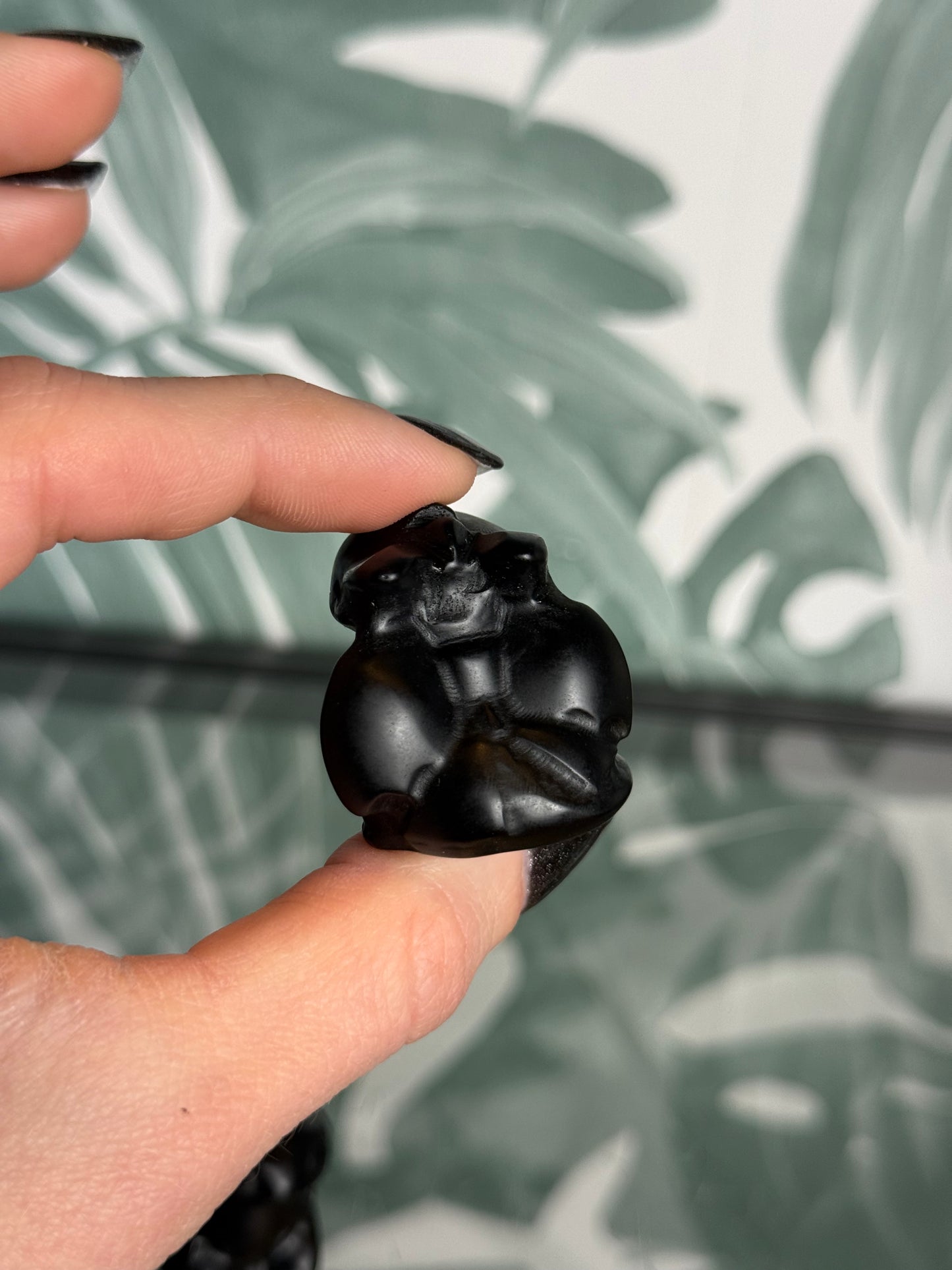 Zwarte obsidiaan toothless - beschermend draakje