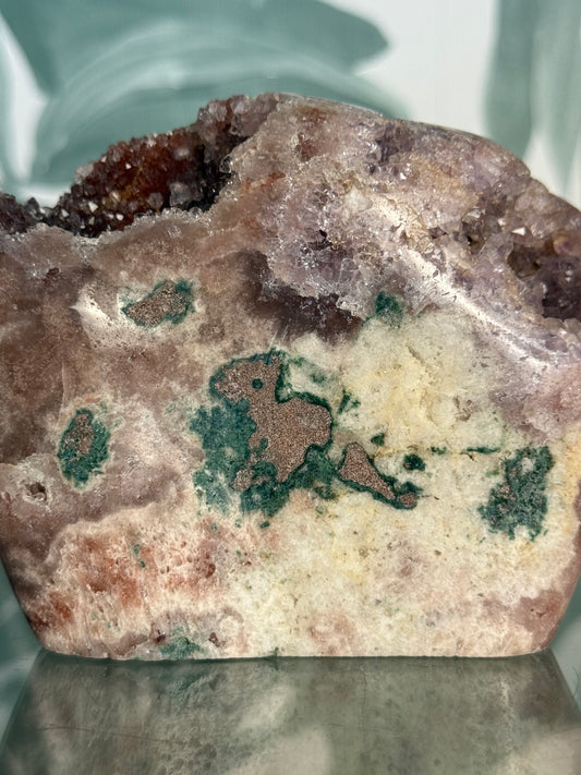 Roze amethist op standvlak (dino) - no.193