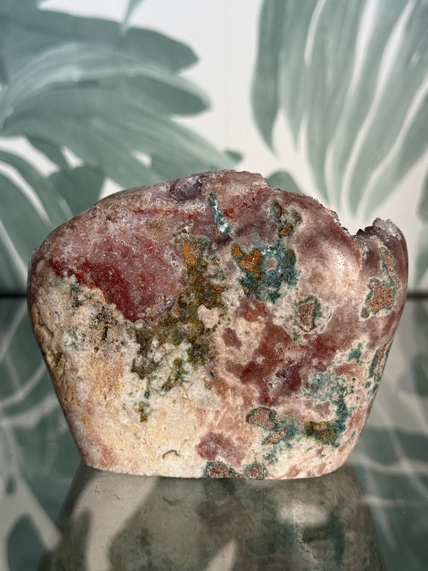 Roze amethist op standvlak (dino) - no.193