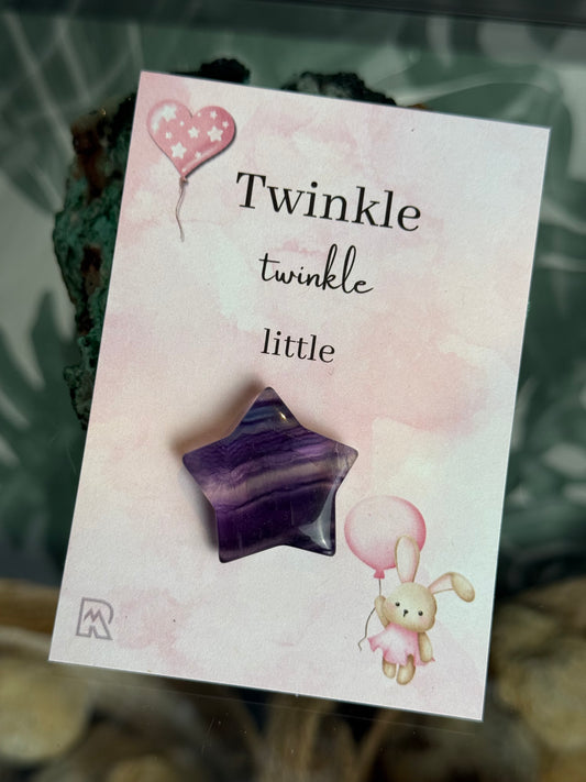Twinkle twinkle little star fluoriet (roze)
