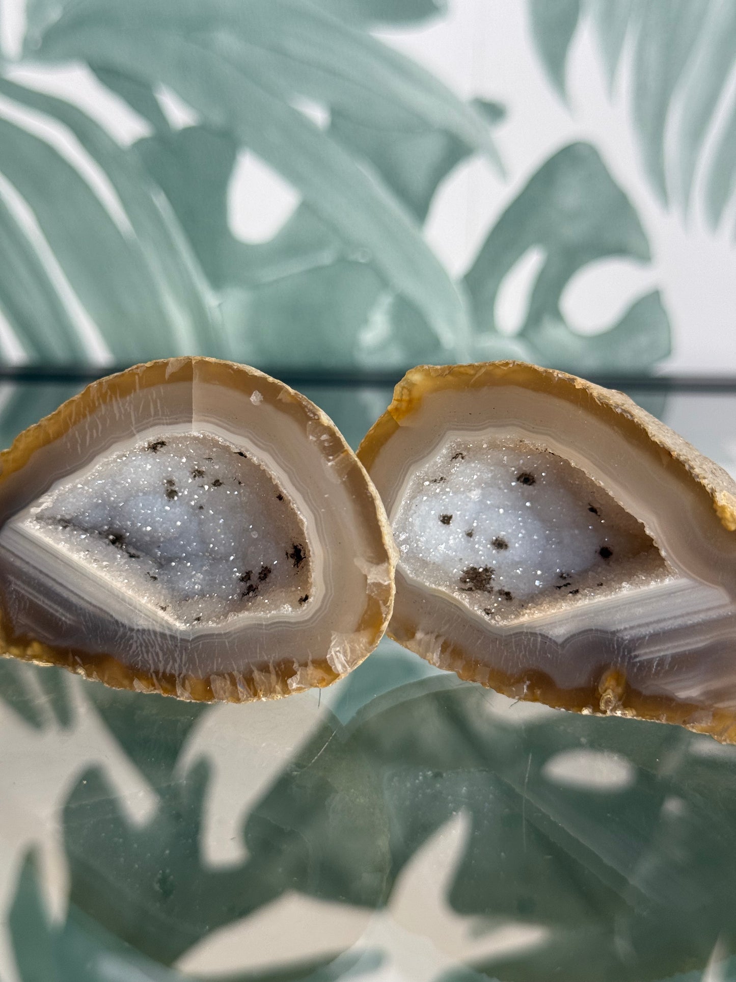 Agaat geode paar #no.1