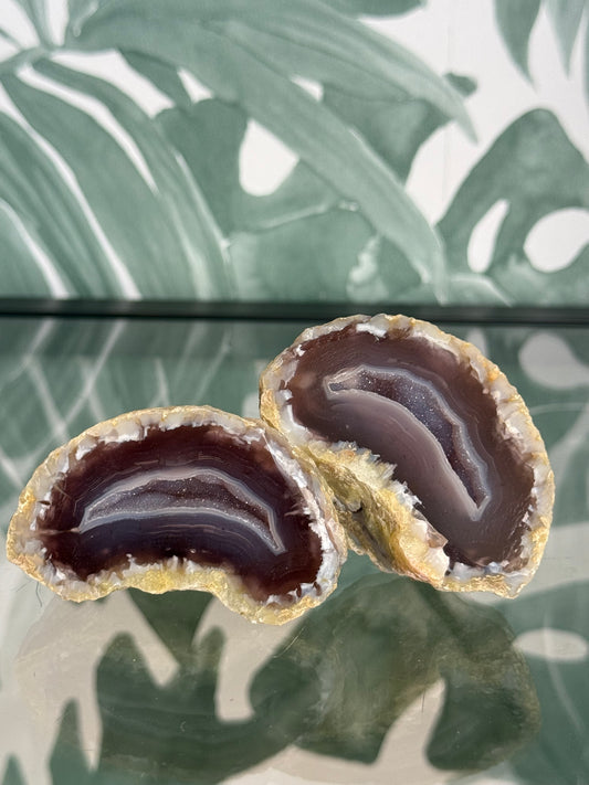 Agaat geode paar #no.8