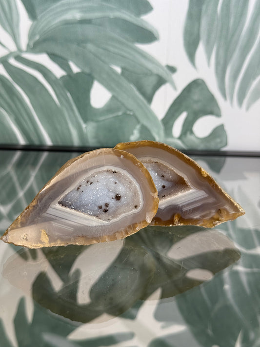 Agaat geode paar #no.1