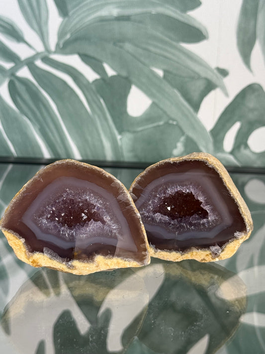 Agaat geode paar #no.21
