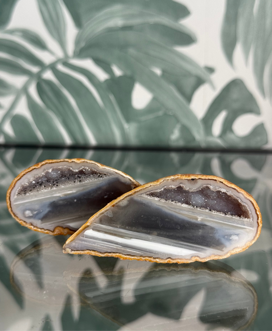 Agaat geode paar #no.44