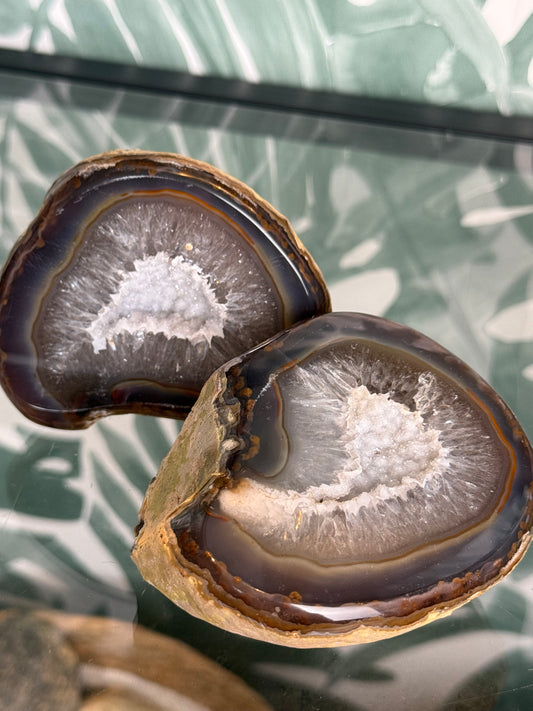 Agaat geode paar #no.42