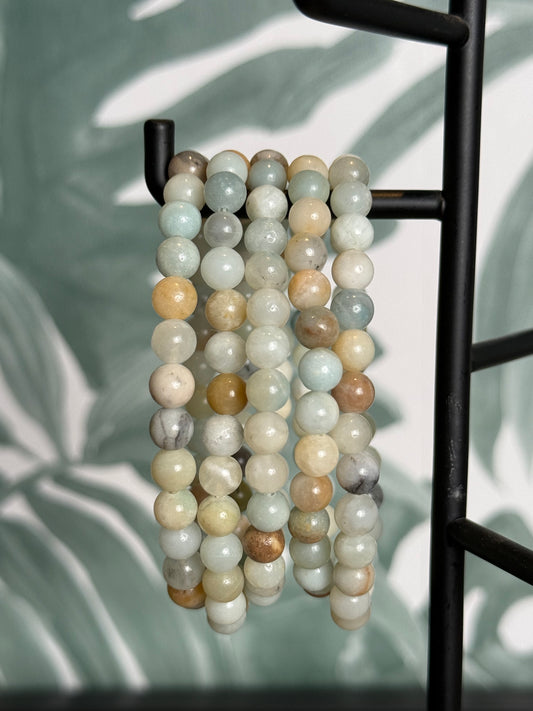 Amazoniet armband 6mm (balans & zelfvertrouwen)