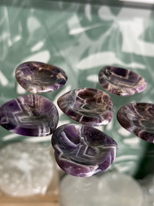 Amethist worrystone 'hart' (rust & helderheid)