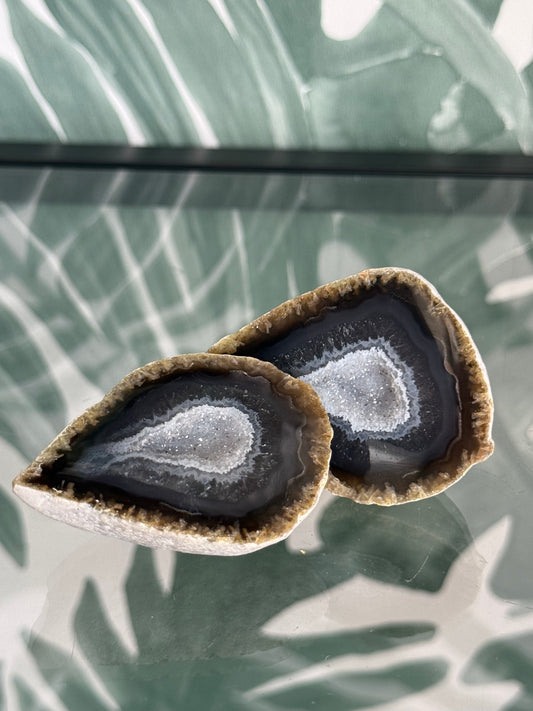 Agaat geode paar #no.17