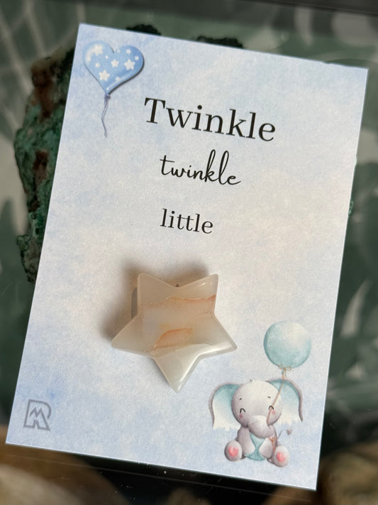 Twinkle twinkle little star agaat (blauw)