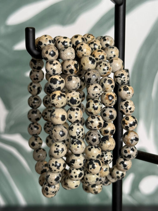 Dalmatier jaspis armband 8mm (vreugde & bescherming)