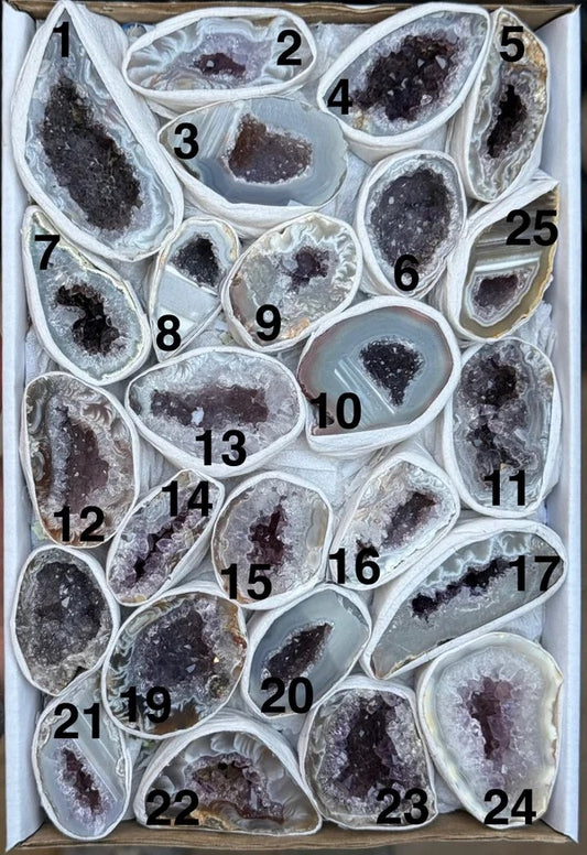 Agaat met amethist geode doos 2 (keuze) — 1